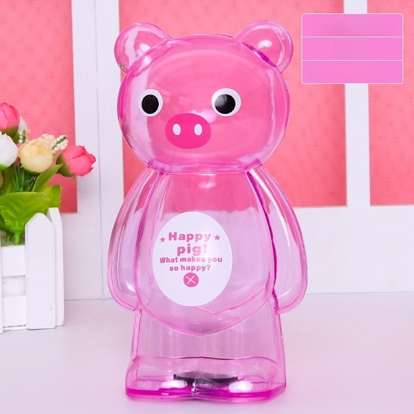 piggybank spargrisar piggy bank björnform 18CM rosa