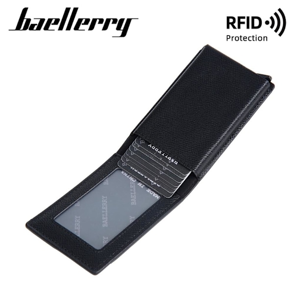 Baellerry RFID-blokerende aluminiums kortholder Slim pung til sort