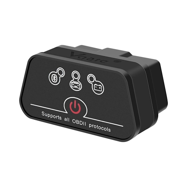 Vgate ICar2 Bluetooth bilfejldetektor med 8 farveskærm - Scan o helt sort