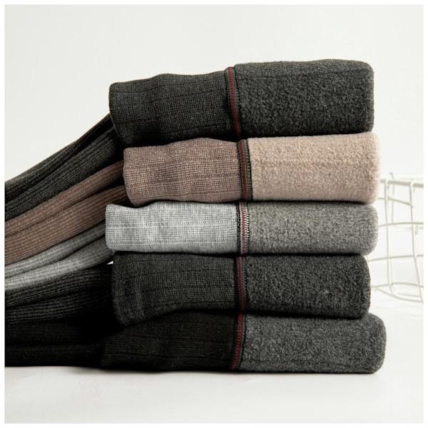 Vinter varma fleece fodrade strumpbyxor leggings dam varma scrun Mörkgrå Leggings utan strumpor