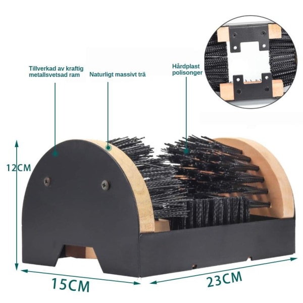 Børste Skobørste Snebørste Støvlebørste Skoskraber med stive børster som billedet viser