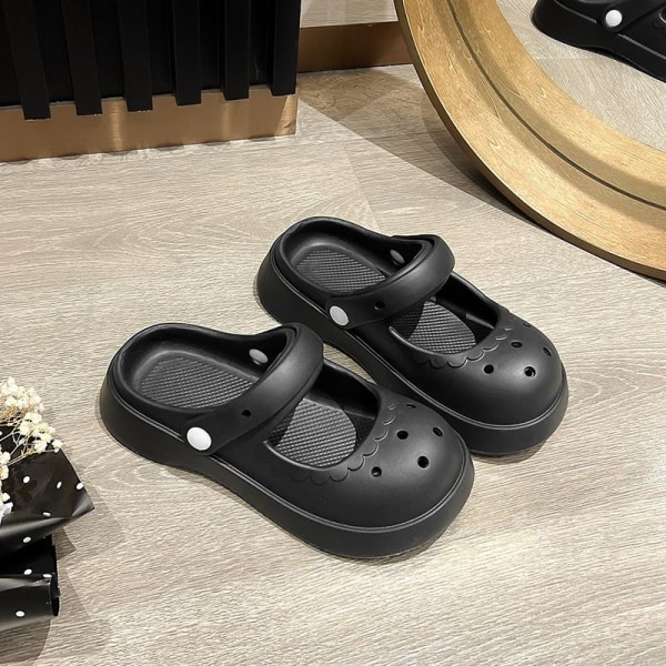 mjuka tofflor slider sandaler skor foppatofflor barntofflor fopp svart 220