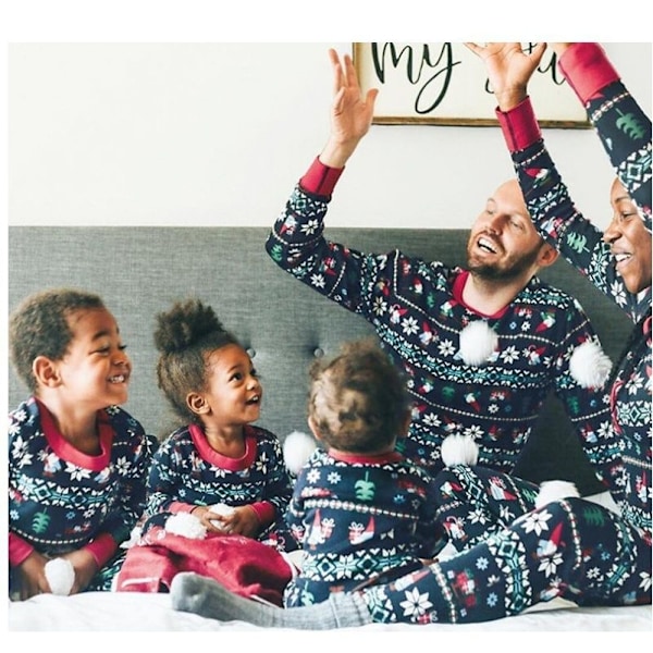 Juletøj Julepyjamas familie pyjamasbukser Julesweater pyjamassæt lapsi 2