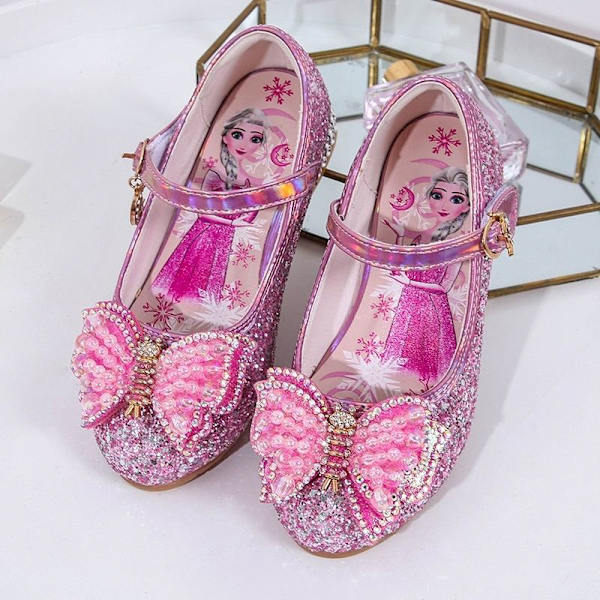 prinsessakengät elsa kengät lasten juhlakengät pinkki 17,5 cm / koko 27