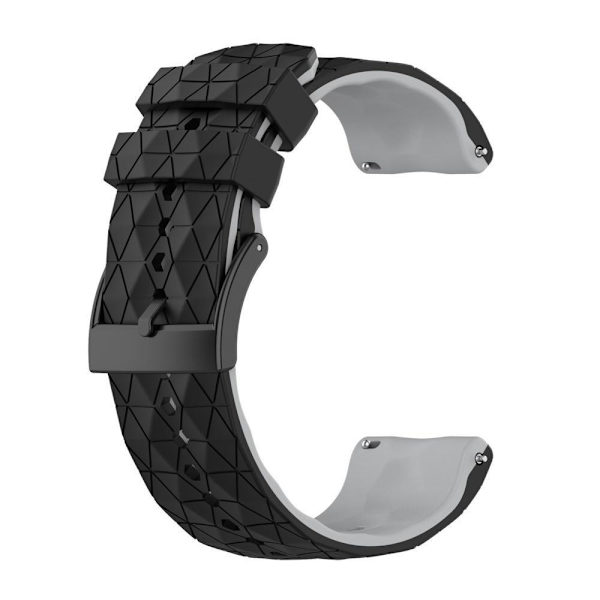 Suunto 9 Suunto 7 24mm silikonearmbånd sort/grå