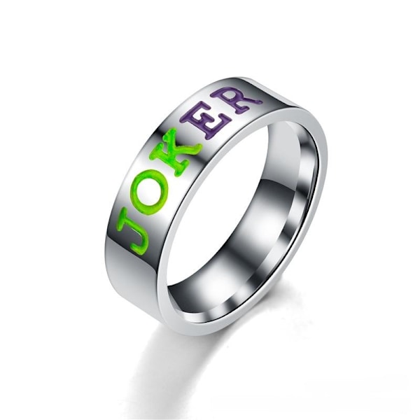 Joker &amp; Harley Quinn Emalj Dubbade Par Ring Set - DC Comics skämtsam nr 9