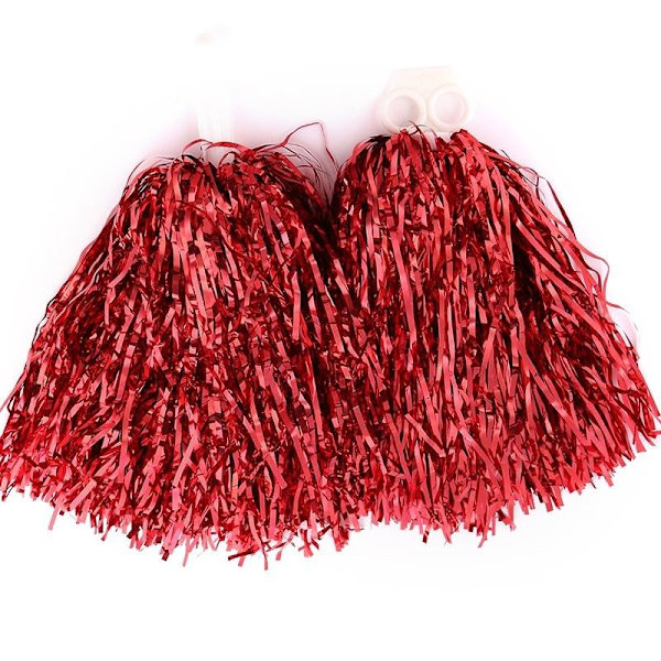 2 cheerleader pom poms cheerleading bileurheilupelien kilpailuun punainen tyyli 1