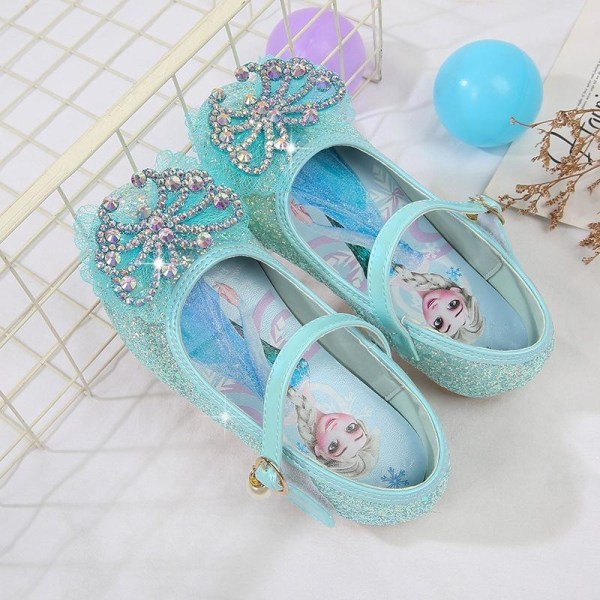 prinsessa elsa skor barn festskor flicka blå 18.5cm / size29