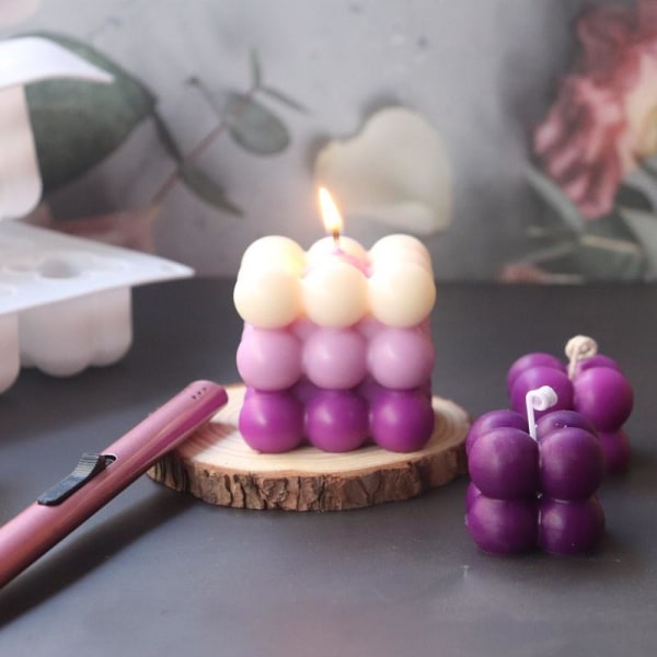 kynttilän muotit kynttilät DIY silikonimuotti kynttilän valmistus kynttilänsydän iso rubikin kuutiopakkaus