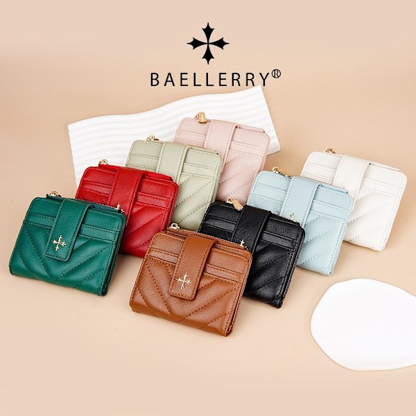 Baellerry Cross Flower Short Plånbok för kvinnor - Minimalistisk rosa