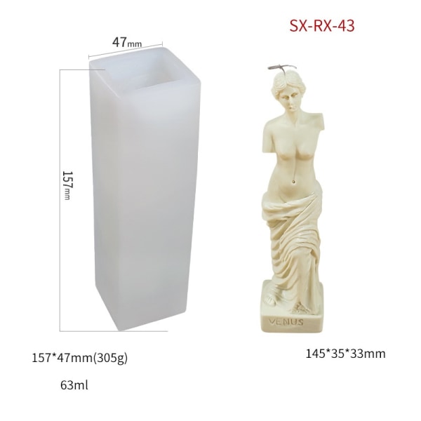 lysform lysforme DIY silikoneform lys SX-RX-43