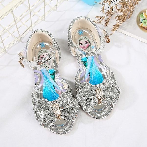 prinsesskor elsa skor barn festskor silverfärgad 16cm / size23