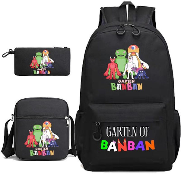 Garten of banban ryggsekk pennal skulderreim poser pakke (3stk) svart 3