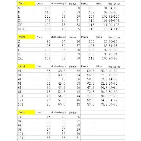 julkläder julpyjamas familj pyjamasbyxor jultröja pyjamas set Barn 8T