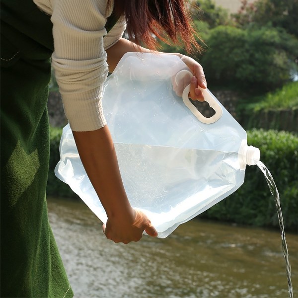 vannbeholder vannflaske vannbeholdere vannpose 5L hvit med kran