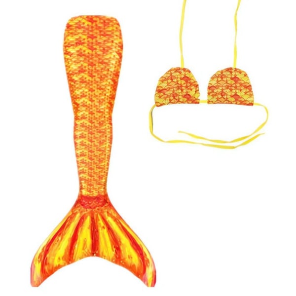 havfrue badetøj monofin havfrue fin børn havfruer topnederdel (uden monofin) m m (kropshøjde 110-120 cm)