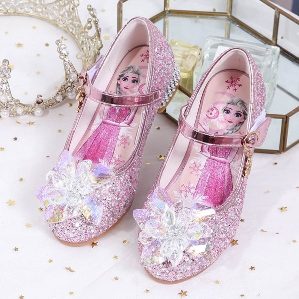prinsesskor elsa skor barn festskor silverfärgad 17.5cm / size27