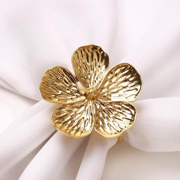 Servietringe juledekoration julepynt julepynt tak 6 stk / guld
