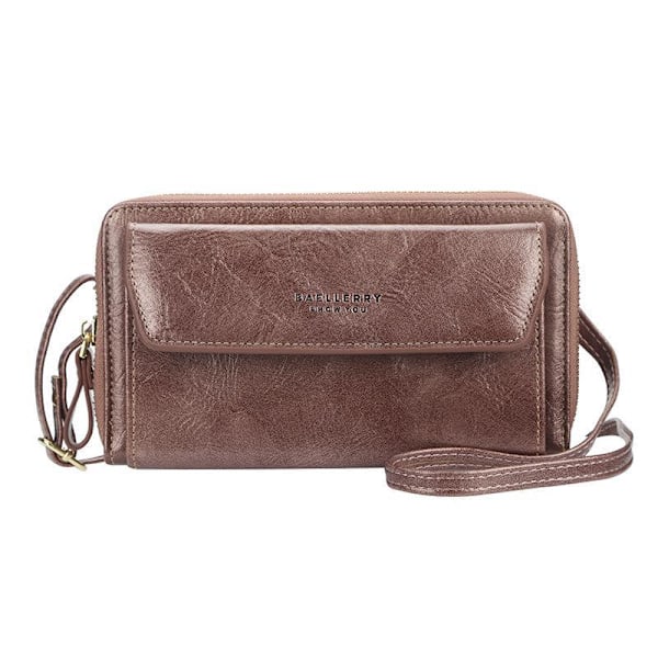 Baellerry Kvinder Clutch tegnebog, mode olie voks læder tegnebøger Axe orange