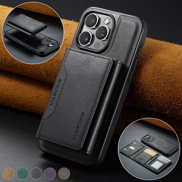 (iPhone 12 / iPhone 12 Pro) MAGKING K2 MagSafe -puhelinkotelo musta