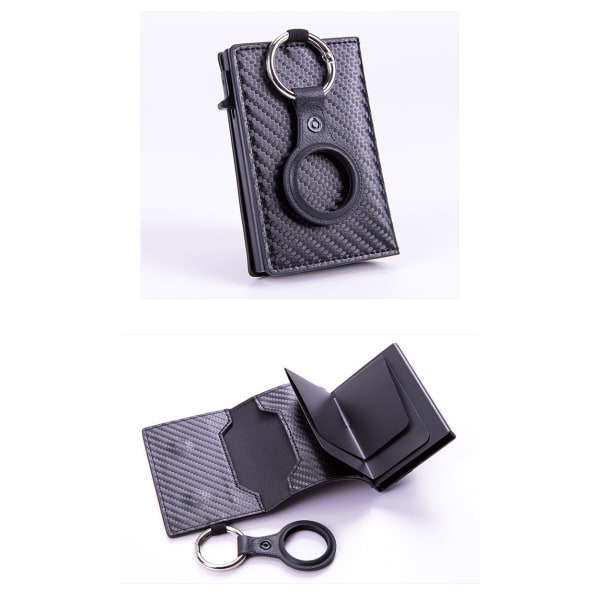 airtag plånbok wallet korthållare kort RFID kolfiber