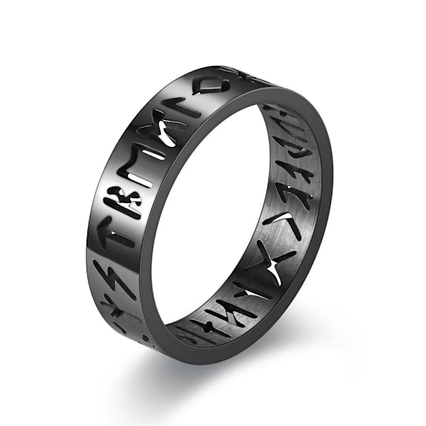 Nordic Rune Herrring i rostfritt stål - bestående symbol för sty 6mm silver nr 9