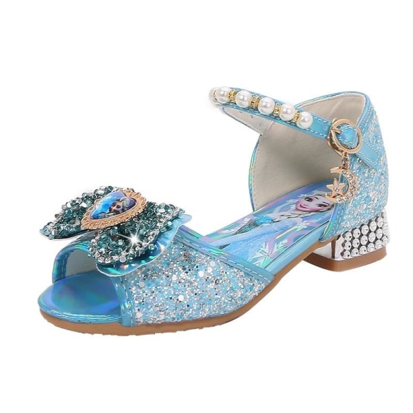 prinsessesko elsa sko børnefestsko blå 22,5 cm / størrelse 37