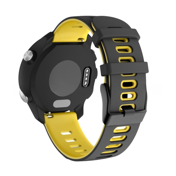 armbånd silikon Garmin Forerunner 245/645 20mm 22mm grønn/svart (20 mm)