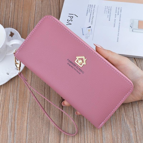 Baellerry Simple Women Käsilaukut PU-nahkainen Clutch Laukut Fashion F vaaleanpunainen 19,5 cm * 10 cm * 2,8 cm