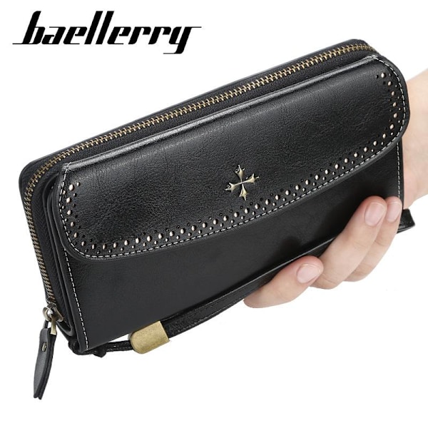 Baellerry Fashion Håndtasker Dame Læder Clutch Tasker Damer V brun 19 cm * 10,5 cm * 3 cm