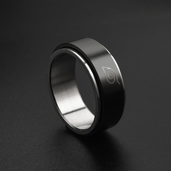 antistress spinner roterende fidget ring ringe størrelse 9/19 mm