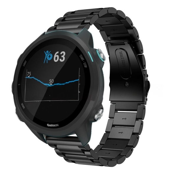 rannekoru teräs Garmin forerunner 245/645 20mm hopea