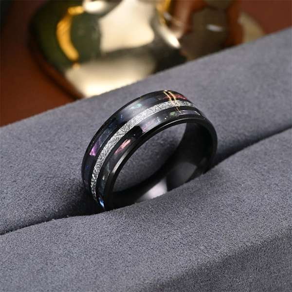 Sofistikoitu silkki kolmikerrosinen kaksoiskupliöljytipan renka - elegantti musta 8mm silkki kaksoiskuori Nro 9