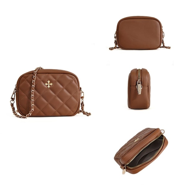 Baellerry Naisten Vuorattu Timanttiompeleinen Olkalaukku Mini Crossbody-laukku ruskea