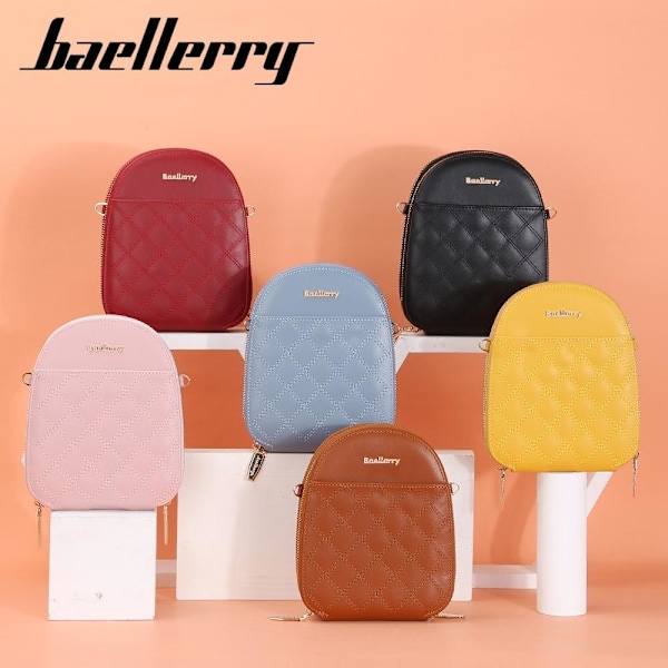 BAELLERRY Crossbody-veske for kvinner i koreansk stil med dobbel svart