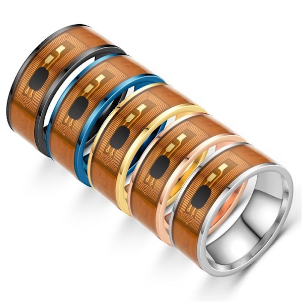 Shuanglong Smart Ring - Vattentät och hållbar Phone Finder Tag m rose gold nfc ssangyong nr 11
