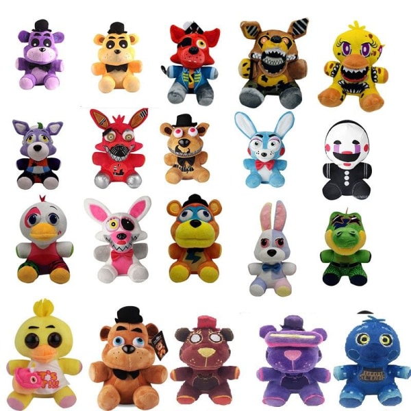 18-25cm fnaf gosedjur plyschleksak leksaker dockor five nights a 18cm Björn-7