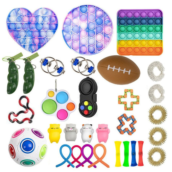 31st fidget toys pack festfavörer sensoriskt pop it stressboll