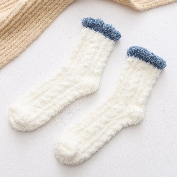 Kvinnor mode höst vinter varm mjuk fluffig strumpor pack 5 par