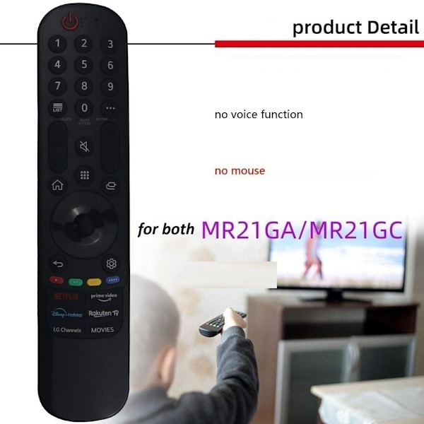 fjärrkontroll ersättning remote för LG AN- MR21GA MR21GC MR21N M MR21GC-typ 2