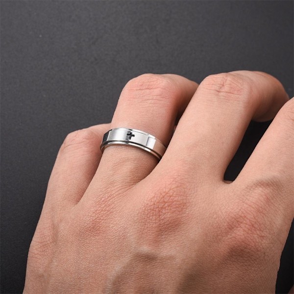 anti-angst spinner fidget roterende ring ringe størrelse 8/18,2 mm