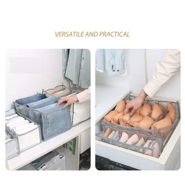Oppbevaringsboks garderobeboks oppbevaringsboks med rom sammenleggbart vaskerom 2stk/beige-4