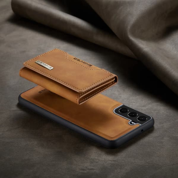 (For Samsung Galaxy S20 FE) DG.MING Magnetic Detachable Wallet Case - 2-in-1 Premium Case with 8 Card Slots & Stand Function Kaffe