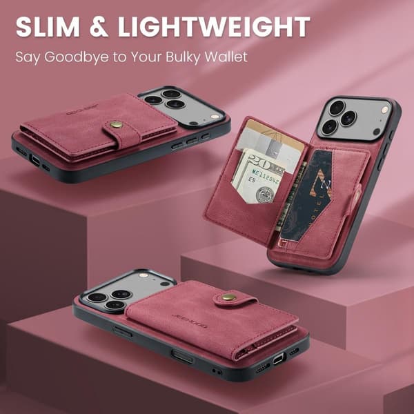 (Til iPhone 12 Pro MAX) Magnetisk spændespænde pung etui med flere kortpladser og stativfunktion blå
