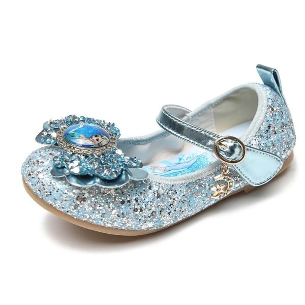 prinsessa elsa skor barn festskor flicka blå 15cm / size23