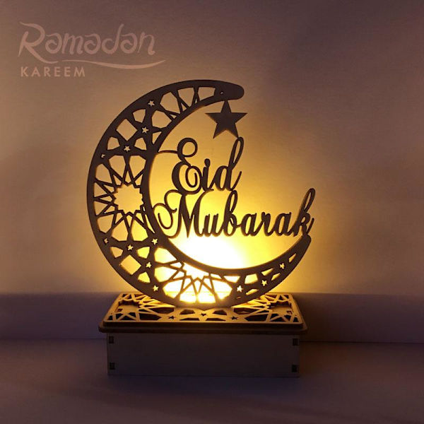 Ramadan eid mubarak dekorasjon led lys