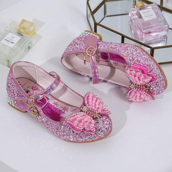 prinsessakengät elsa kengät lasten juhlakengät pinkki 16,5 cm / koko 25