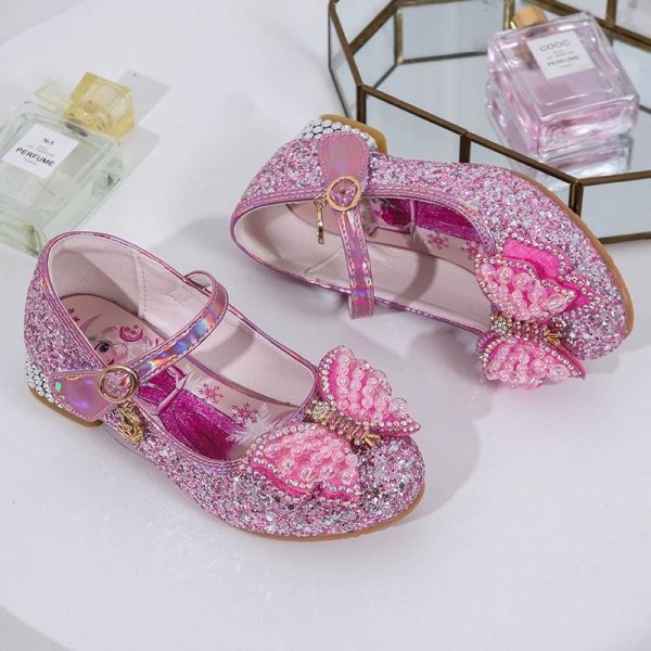 prinsesskor elsa skor barn festskor rosa 19cm / size30