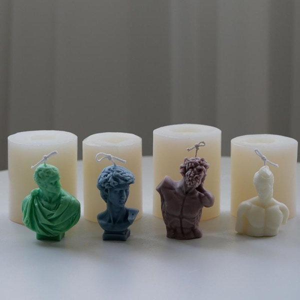 kynttilän muotit sytytä kynttilät tee-se-itse muotit silikonimuotissa lz22069 davidin muotokuva