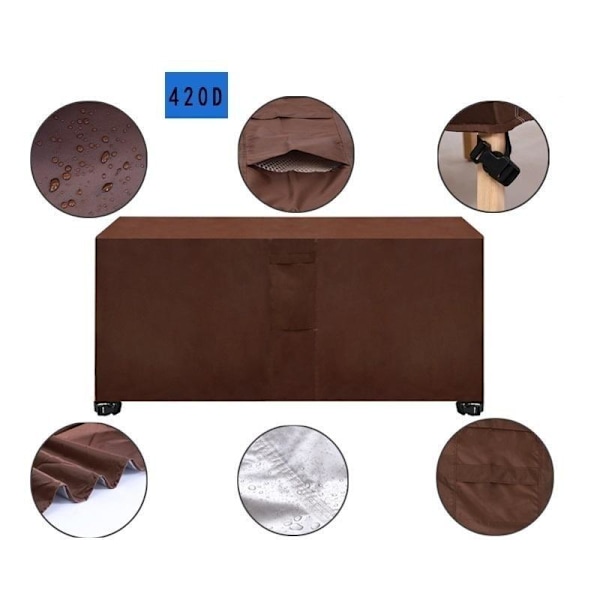 utemöbler skydd / överdrag trädgårdsmöbler skyddsöverdrag med va silverfärgad 80*80*80cm